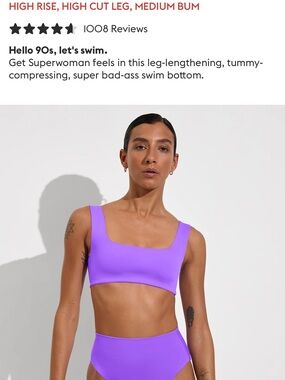 High-Rise Bikini Set in Violet - Women Intimates & Sleepwear